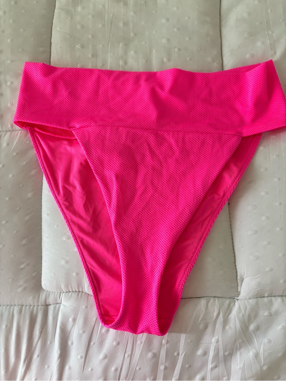 aerie Neon Pink High-Cut Bikini Bottom